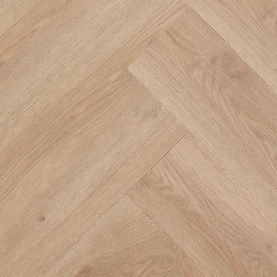 Staal Plak PVC Camrose Beige Eiken Visgraat